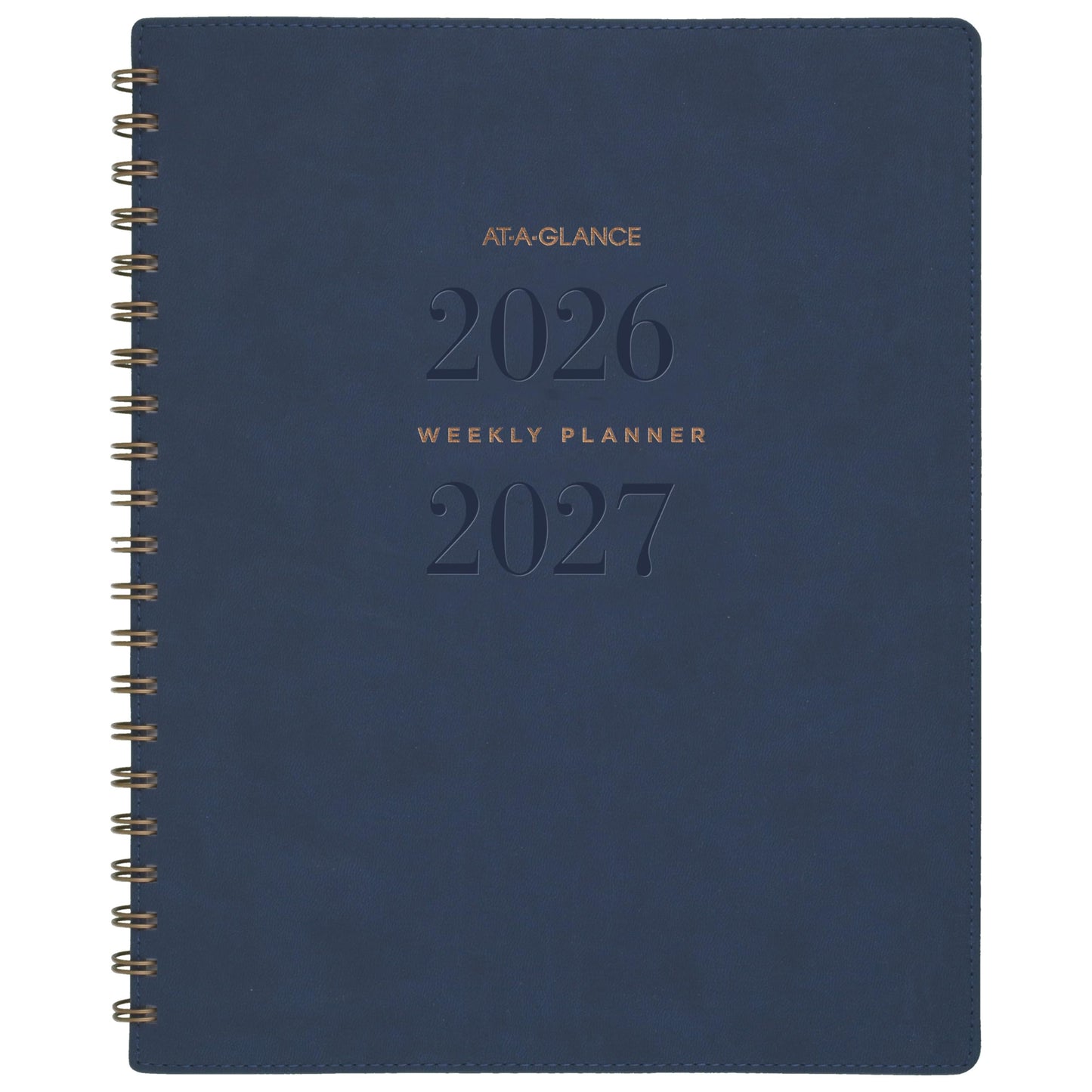 AT-A-GLANCE Planner 2026-2027 Weekly & Monthly Academic 13-Month July-July, 8-1/2" x 11", Signature, Navy (YP905A20)