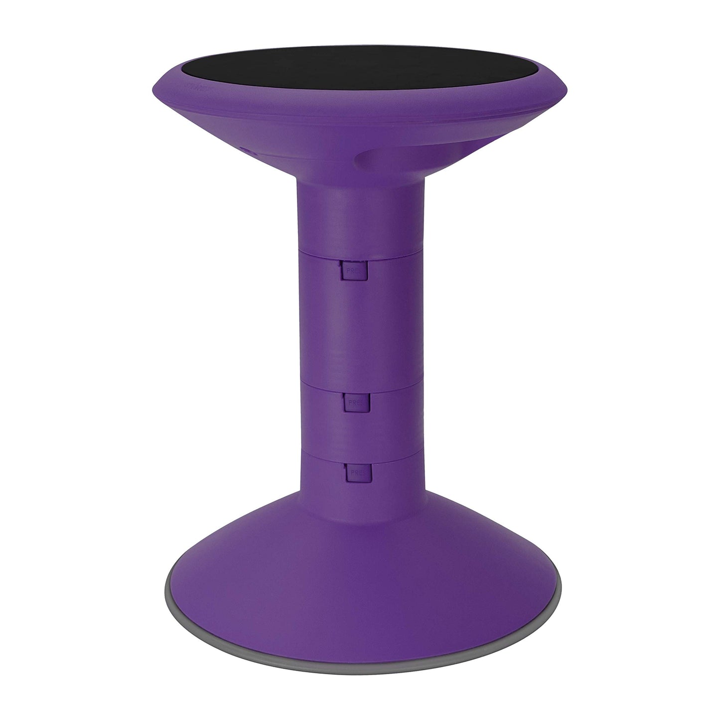Storex Wiggle Stool – Active Flexible Seating for Classroom and Home Study, Adjustable 12-18 Inch Height, Violet (00307U01C)