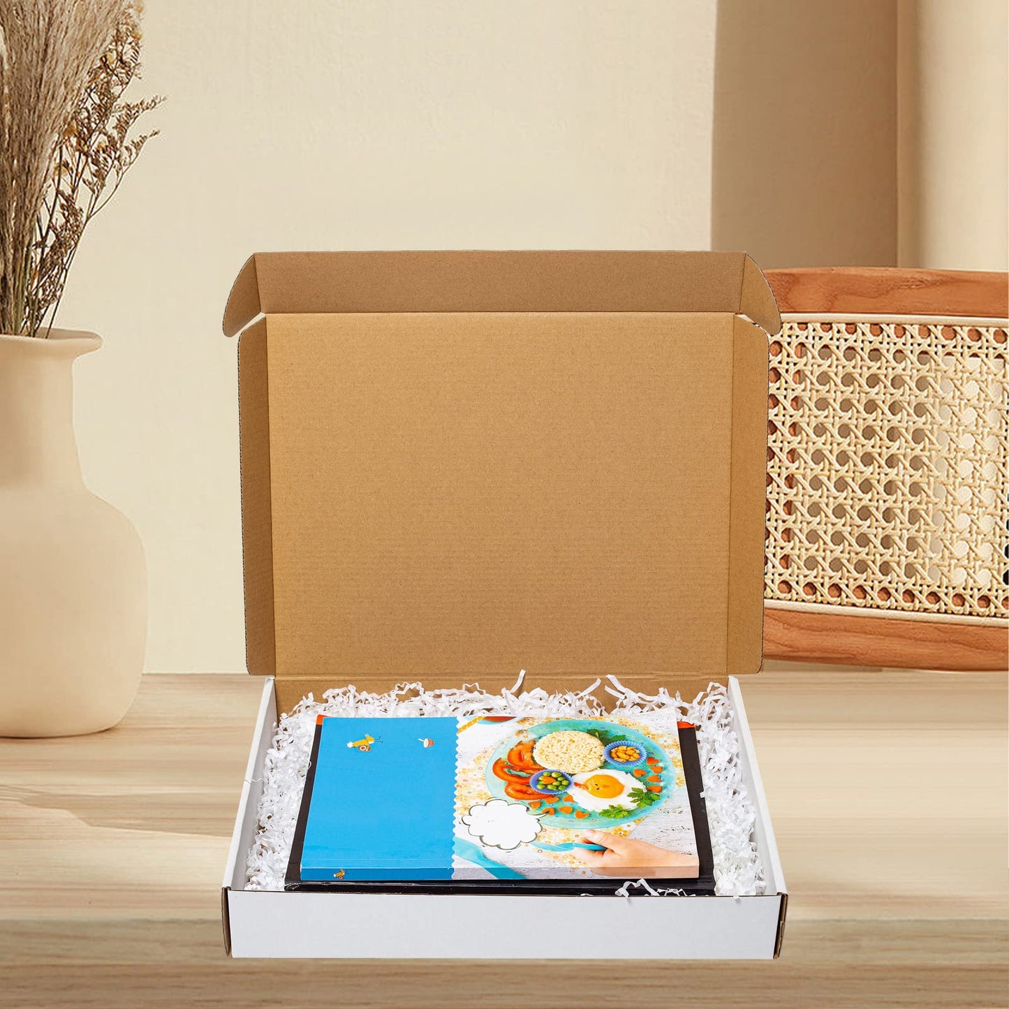 Wowxyz White Shipping Boxes 13x10x2" 30 Pack - Corrugated Cardboard Box Mailers for Small Business, Literature Mailer Packaging Supplies