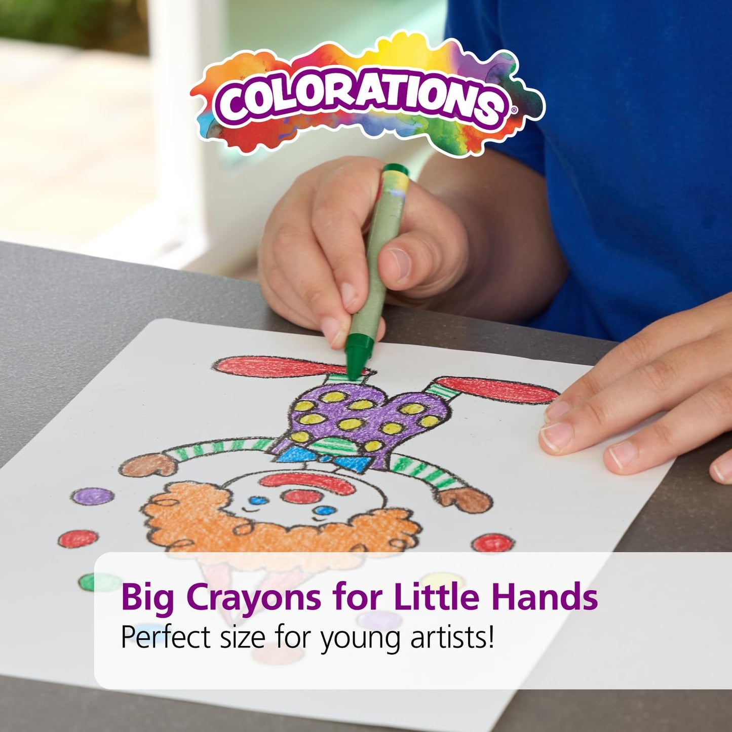 Colorations Large Crayon Classroom Pack, 400 Count, 16 Colors, Non-Toxic, Kids School Supplies - Bulk Jumbo Crayons for Toddlers, Arts and Crafts