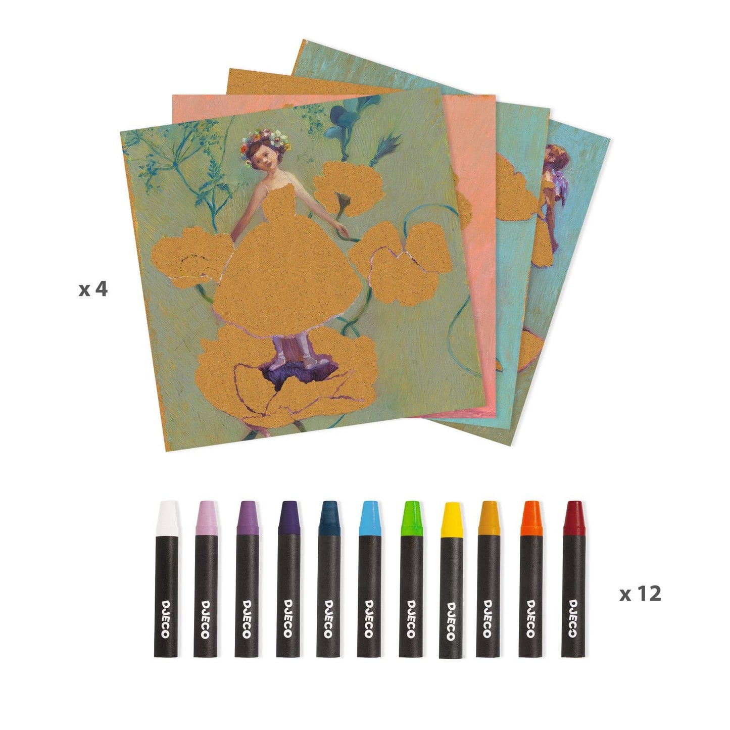 Djeco Inspired By The Ballerina Wax Crayons Kit