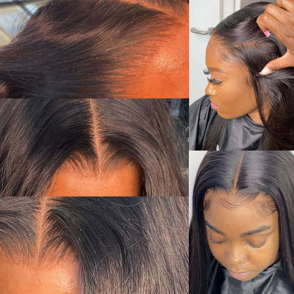 Topnormantic 13x6 Lace Frontal, Single Knots Swiss Lace Frontal 12A Brazilian Virgin Hair Ear To Ear Lace Frontal Closure Pre Plucked with Baby Hair Soft Straight Hair Frontal Free Part 12 Inch