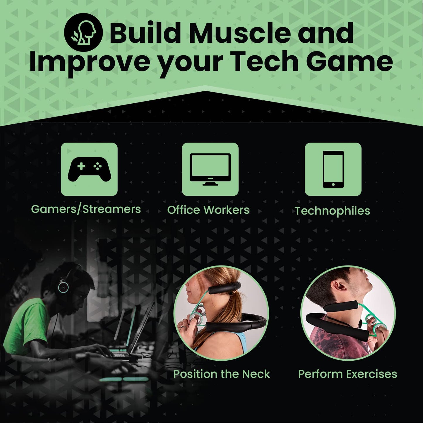 Portable Neck Strengthener by NeckSpring, Relieves Pain, Restore Cervical Curvature, Improves posture, and Reverses Nerd-Neck