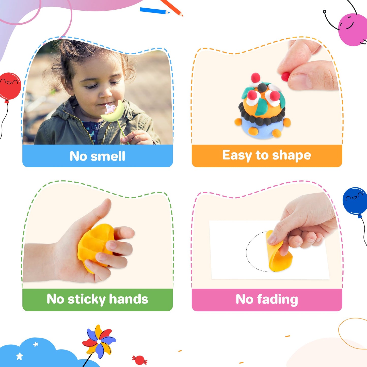 Air Dry Clay 102 Colors, Modeling Clay for Kids, DIY Model Magic Clay, Molding Clay Kit with Sculpting Tools, Non-Sticky Soft and Super Light, Arts and Crafts Gift for Boys Girls Kids.