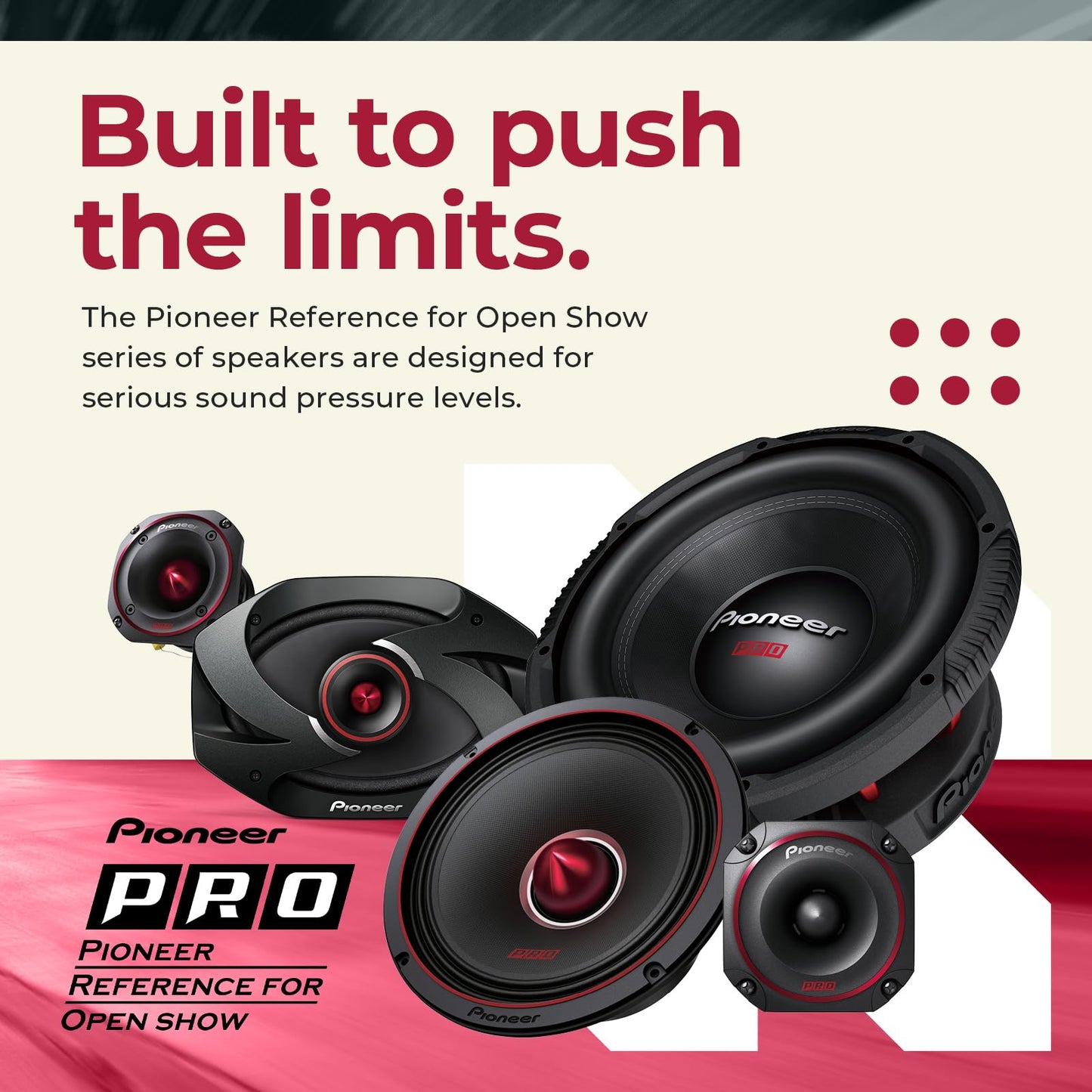 PIONEER P.R.O. Series TS-B351PRO 3.5” Tweeters (Pair) – 250W Max, Perfect for high-SPL Builds and pro-Level car Audio, Bullet Style Tweeter