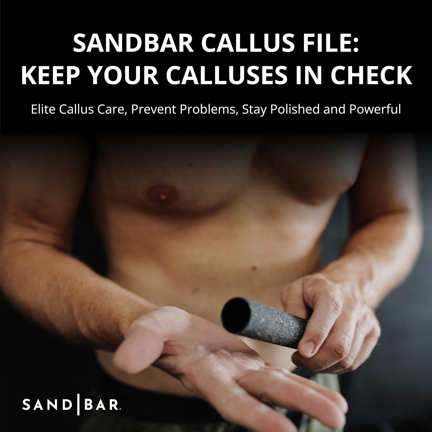 SandBar Original Callus File - Callus Remover for Hands and Fingers - Don't Remove Hard Skin with Shavers Or Pumice Stones - Maintain Your Grip - for Gym Enthusiasts, Climbers, Gymnasts & WOD Junkies