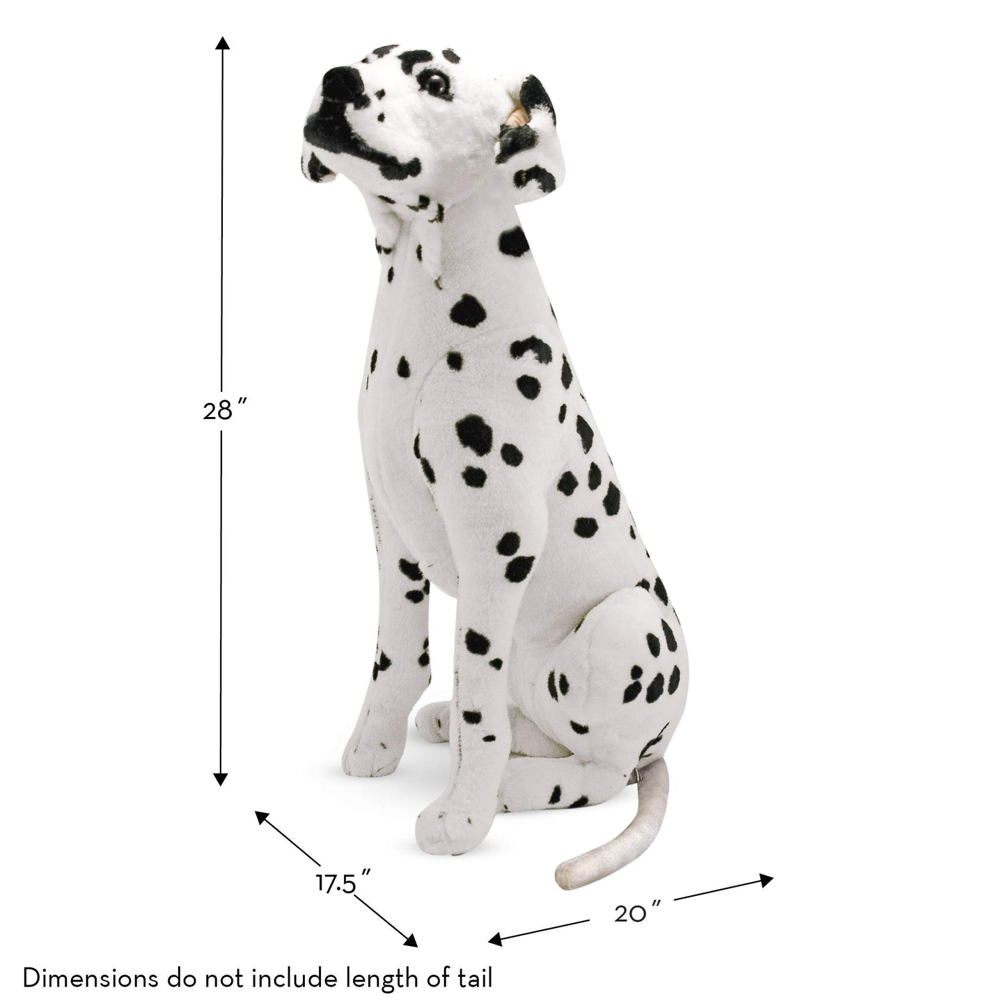 Melissa & Doug Giant Dalmatian - Lifelike Stuffed Animal Dog (Over 2 feet Tall) Extra Large Stuffed Animals, Plush Dalmatian Dog for Ages 3+
