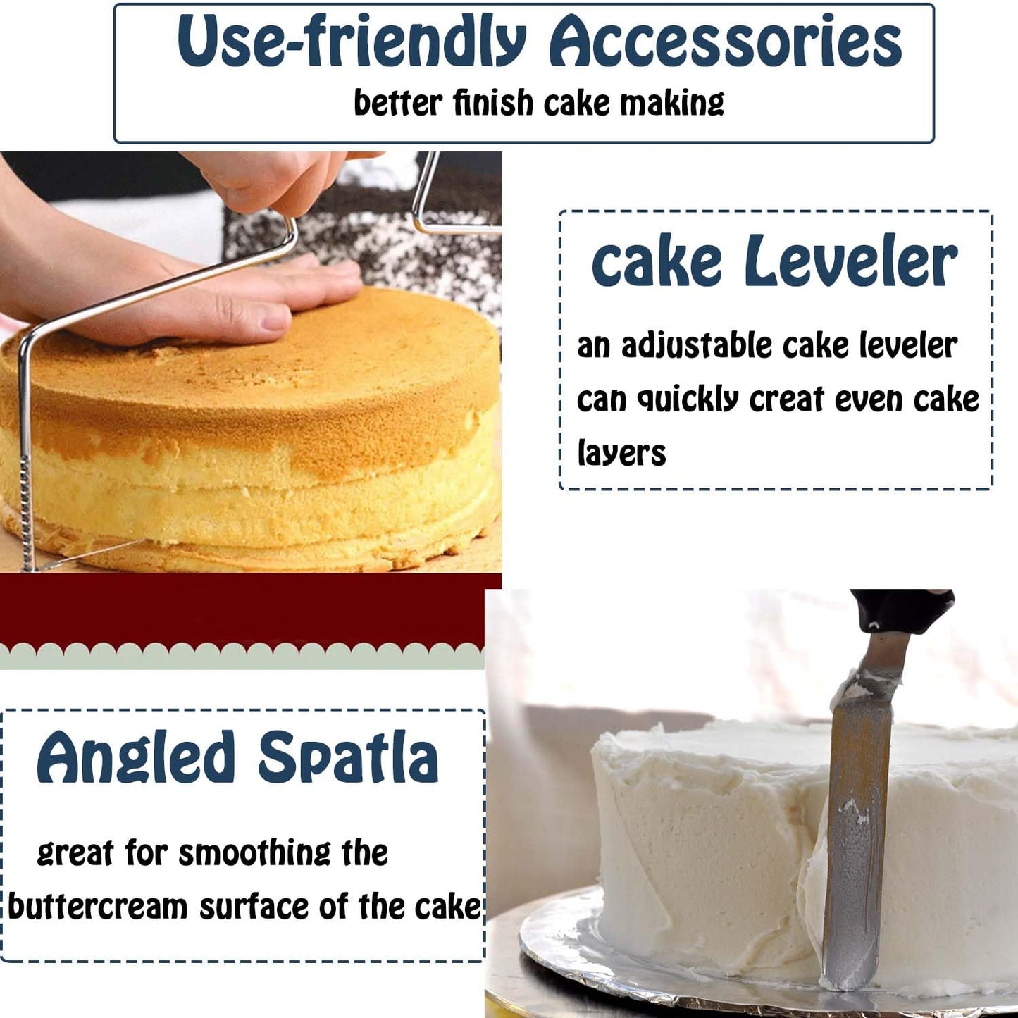 Jninexiu 12 Inch Aluminium Alloy Revolving Cake Stand, Rotating Cake Turntable for Cake, Cupcake Decorating Supplies (35Pcs)