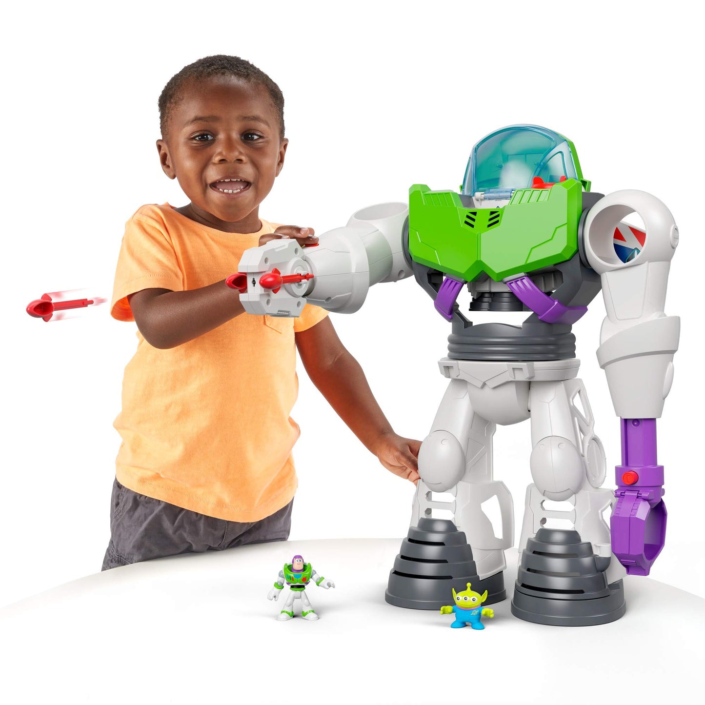 Fisher-Price Imaginext Preschool Toy Disney Pixar Toy Story Buzz Lightyear Robot Playset with Spaceship for Pretend Play Kids Ages 3+ Years