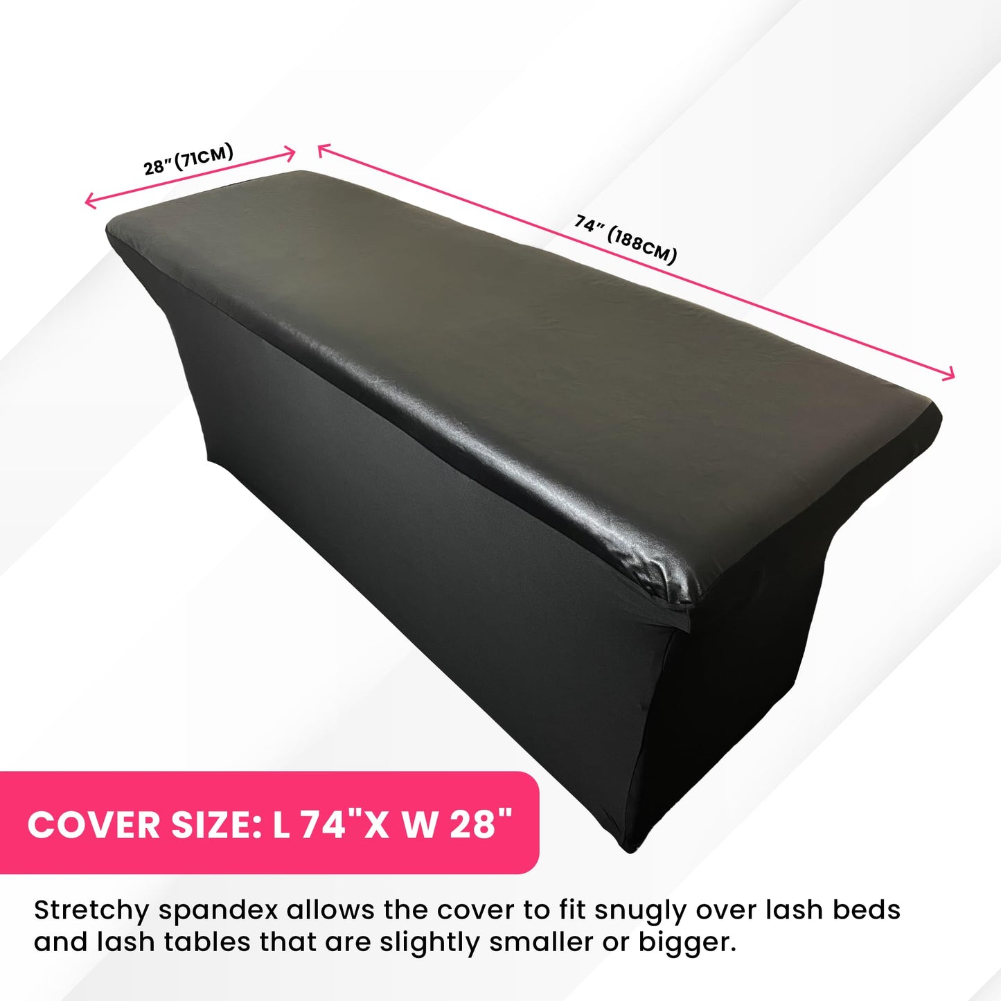 XOLLOZ Lash Topper, Wipeable Artificial Leather Spa Mattress, Fitted Massage Table, Waterproof, Lash Mattress Topper for Spa Salon