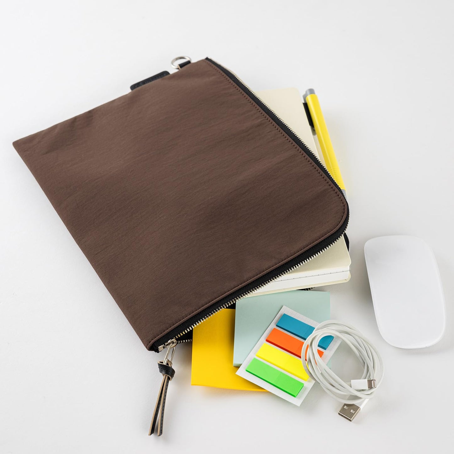 Hobonichi Techo Planner Planner Accessory Tragen Flat Pouch for A5 Size (Brown)