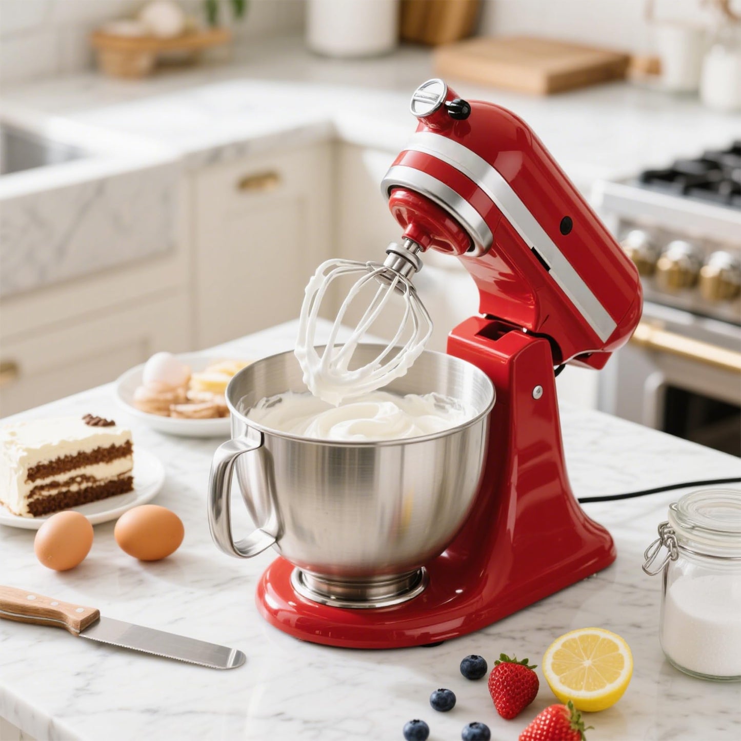 EZATO 3 Pieces Baking Mixers Accessories for KitchenAid, Compatible with KitchenAid 4.5-5QT Tilt-Head Stand Mixers, K45WW & K45DH & K45B Replacement, All Stainless Steel, Dishwasher Safe