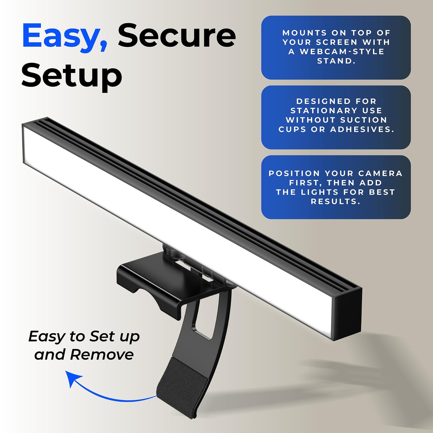 HumanCentric Video Conference Lighting - Webcam Light for Streaming, LED Monitor and Laptop Light for Video Conferencing, Zoom Lighting for Computer, Replaces Ring Light for Zoom Meetings, Double Kit