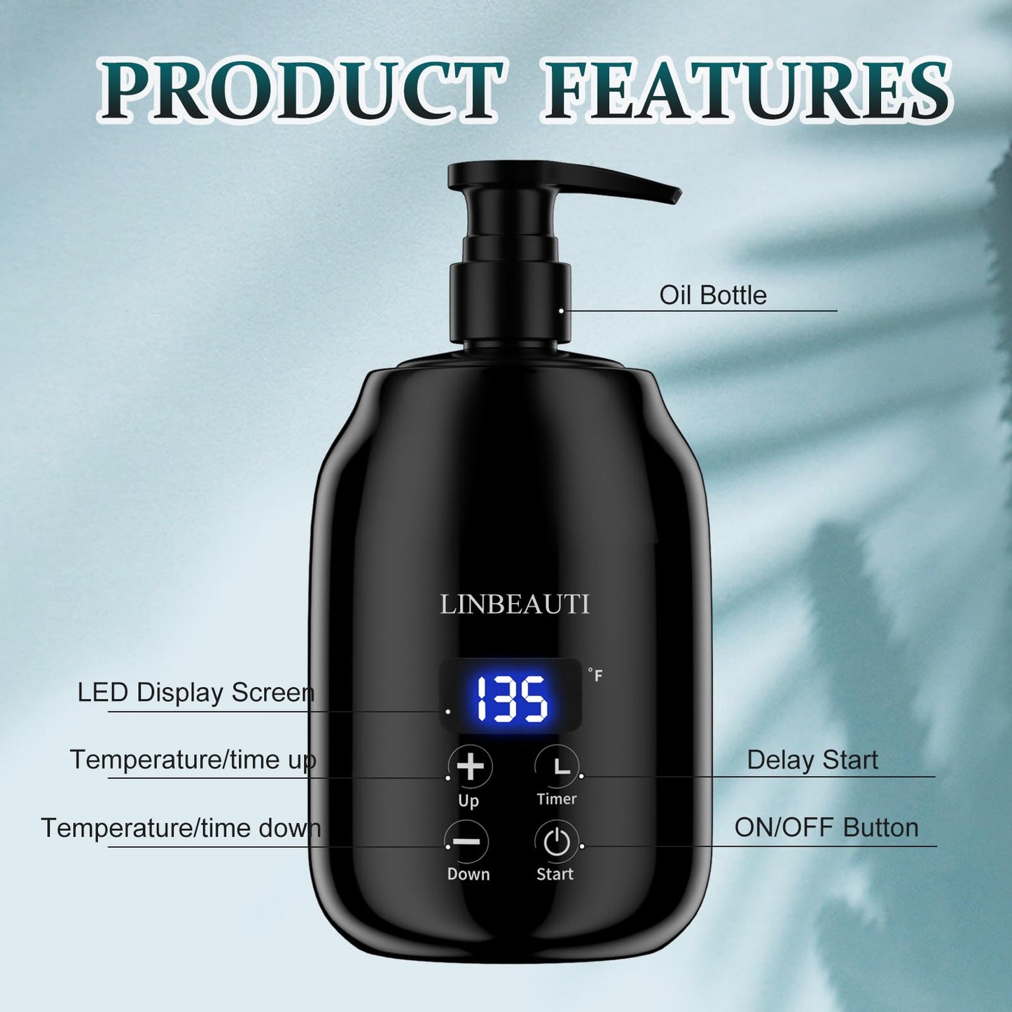 Massage Oil Warmer with Two Oil Bottle Dispenser, Lotion Bottle Warmer Dispenser Heater, Smart Touch Key Electric Warm Lotion Dispenser, Lube Gel Cream Warmer for Home Pro Salon Spa Massage