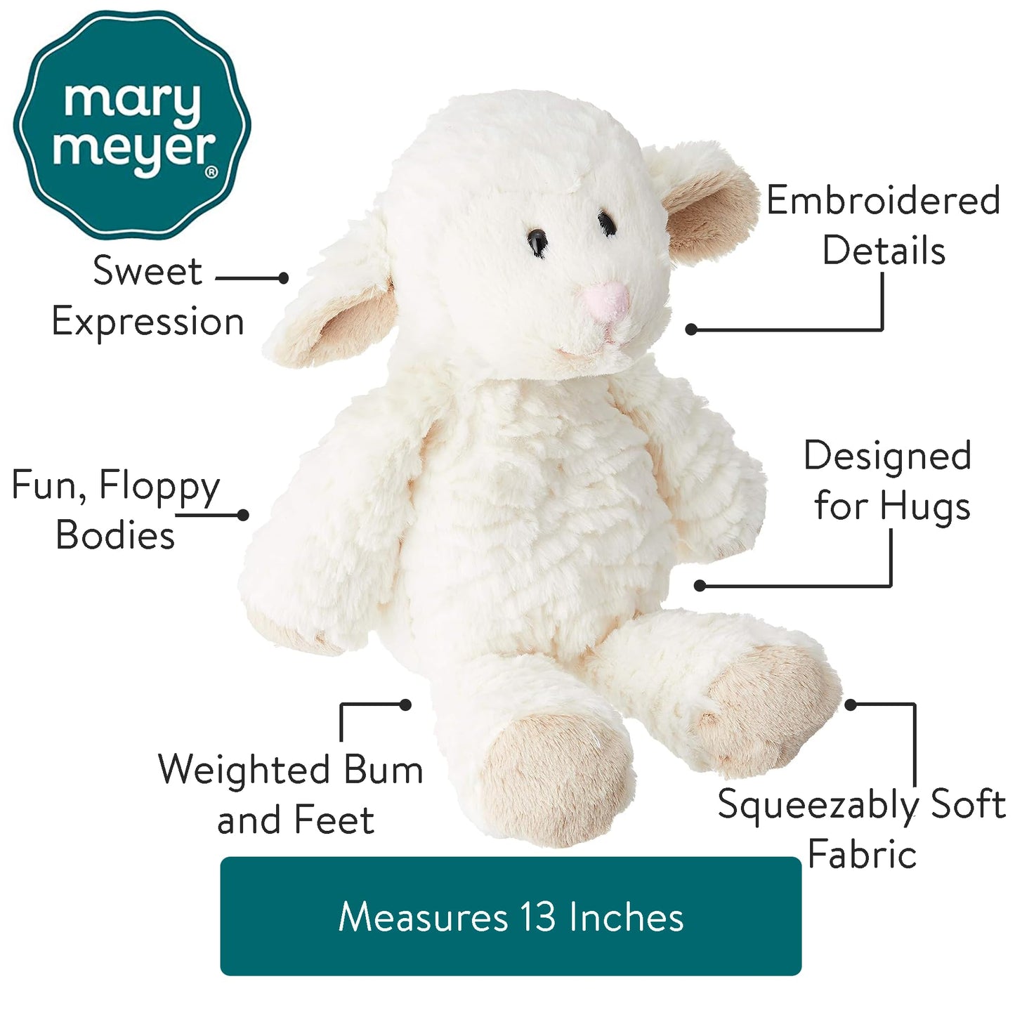 Mary Meyer - Marshmallow Zoo Plush Animal Toy - Lamb 13"