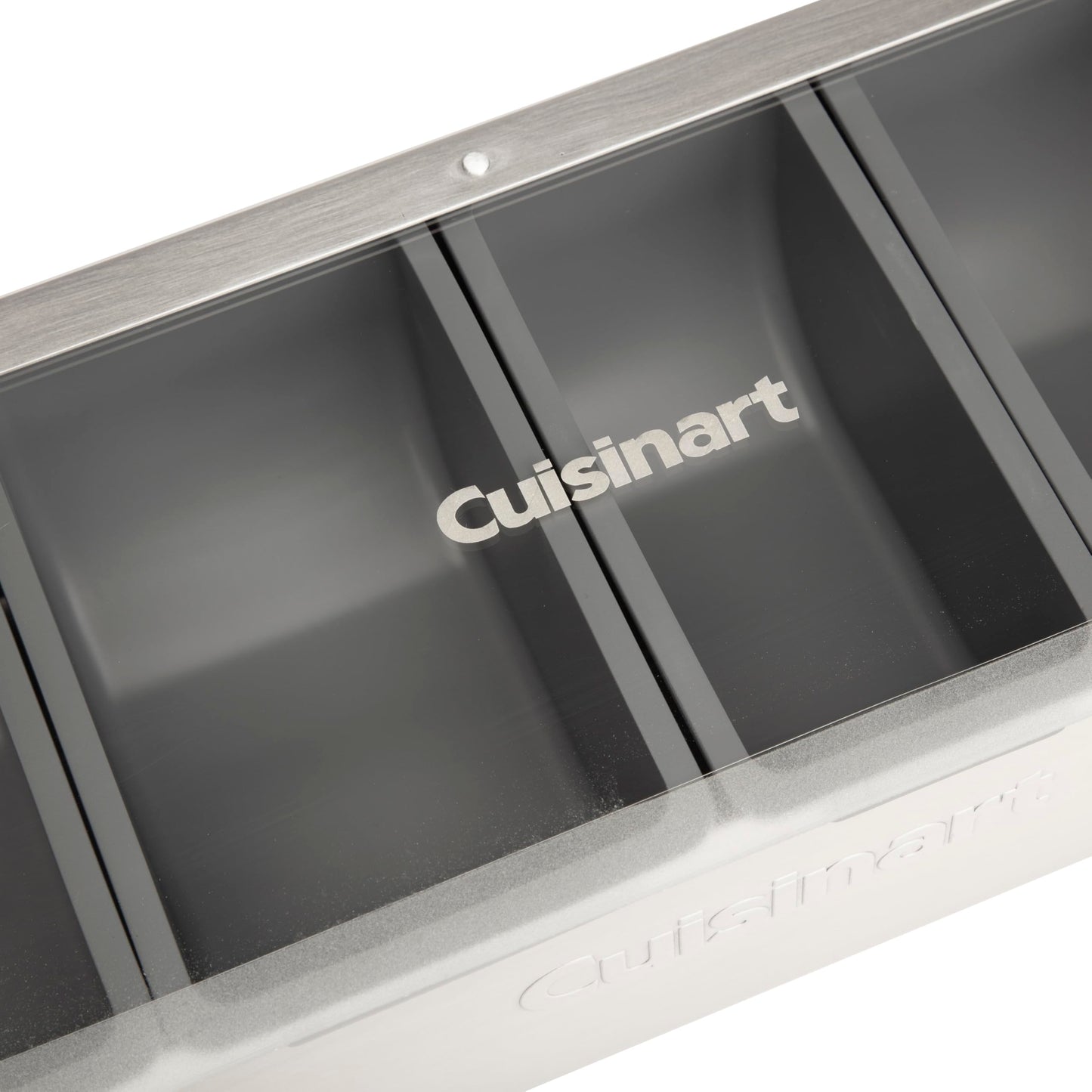 Cuisinart Condiment & Topping Station, 5 Dishwasher Safe Containers for Toppings & Condiments, Versatile Fresh Food Prep Station with Clear Lid, Perfect for BBQs, Burgers, Tacos, Pizza & Omelets