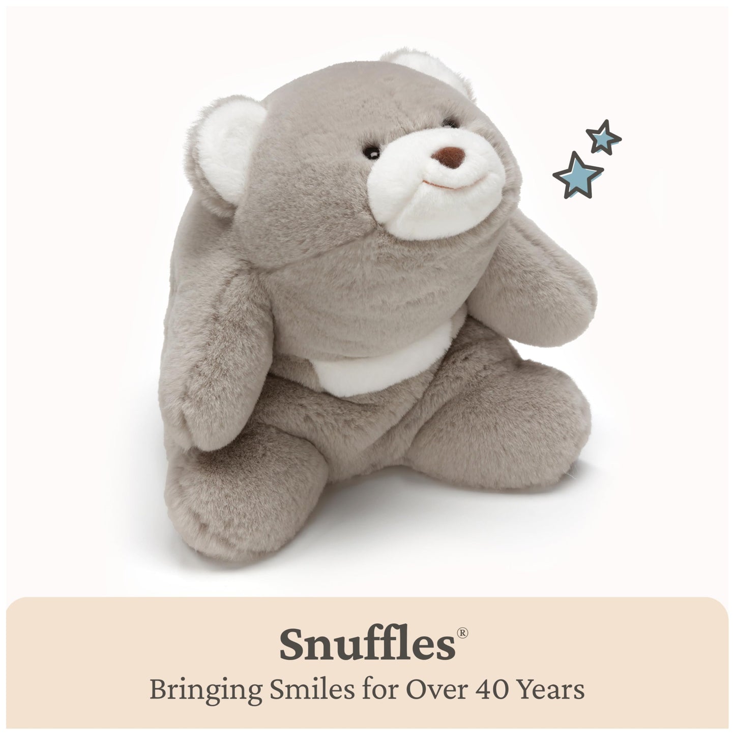 GUND Snuffles Teddy Bear Stuffed Animal Plush, Gray, 10"