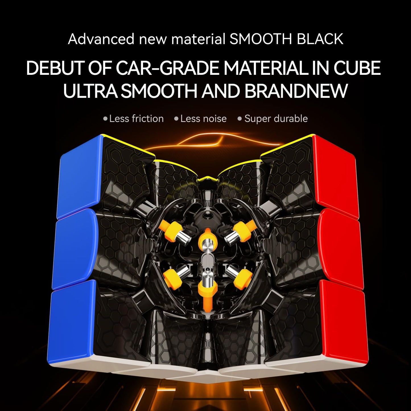 GAN 15 New Black UV Coated, GAN Cube 3x3 Magnetic Lightweight Speed Cube, Brain Teasers Puzzle for Kids and Adults, Ideally Combines Weight, Magnet and Structure, 59.5g