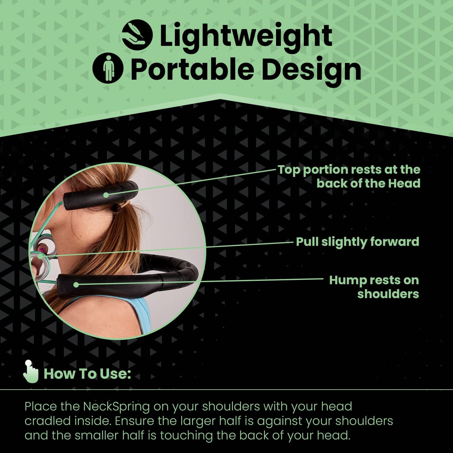 Portable Neck Strengthener by NeckSpring, Relieves Pain, Restore Cervical Curvature, Improves posture, and Reverses Nerd-Neck
