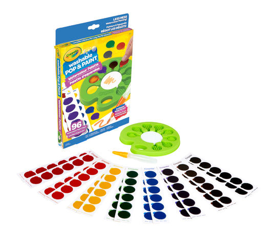 Crayola Watercolour Paint Set, Pop & Paint Palette, Washable Kids Paints, Gift