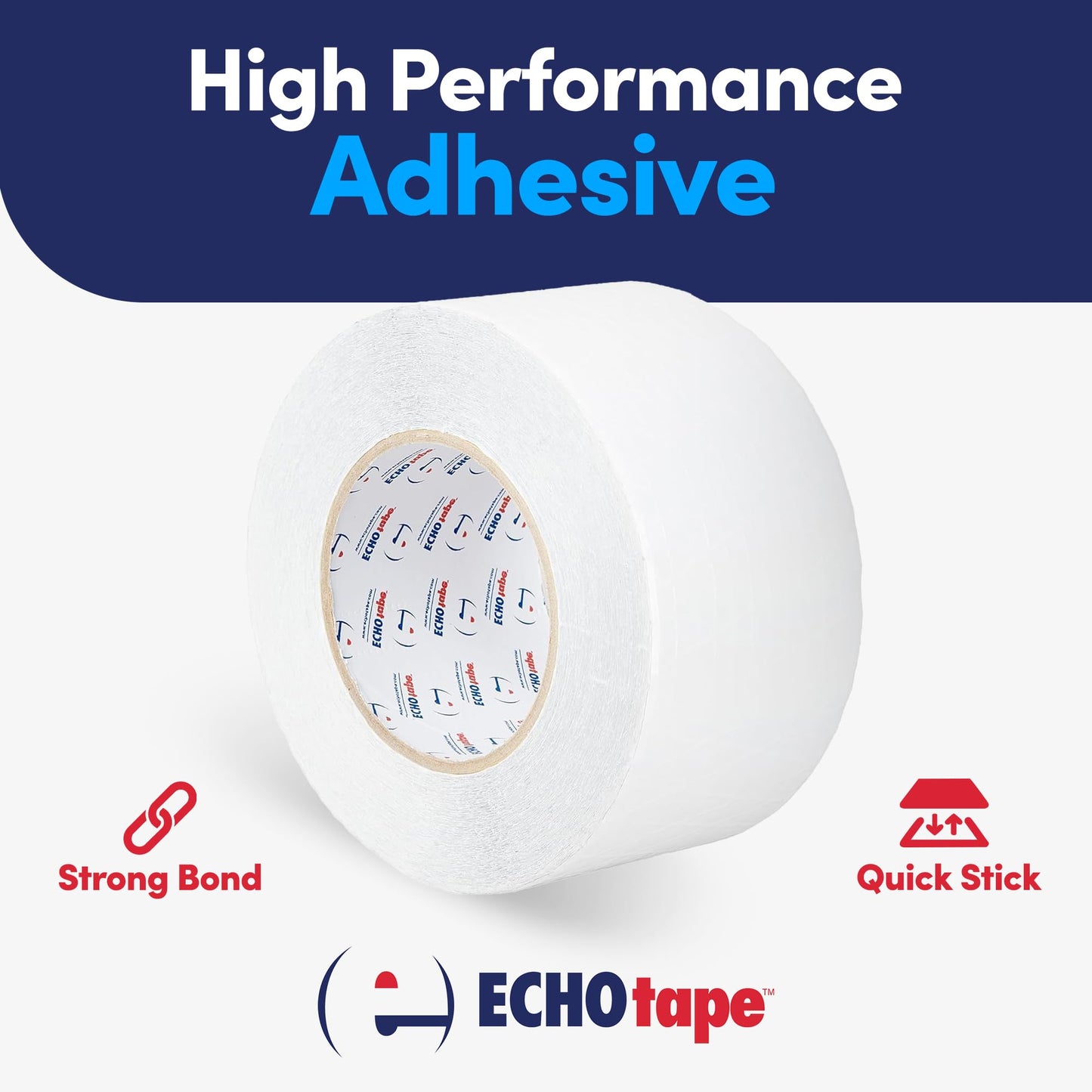 ECHOtape FS-G7739 | All Weather Lamtec EHP VR-R Plus Facing Tape | Metal Building Insulation Tape | White Seam and Repair Tape | Cold Weather Acrylic Adhesive | Contractor Tape | 2.83 in x 50 yds