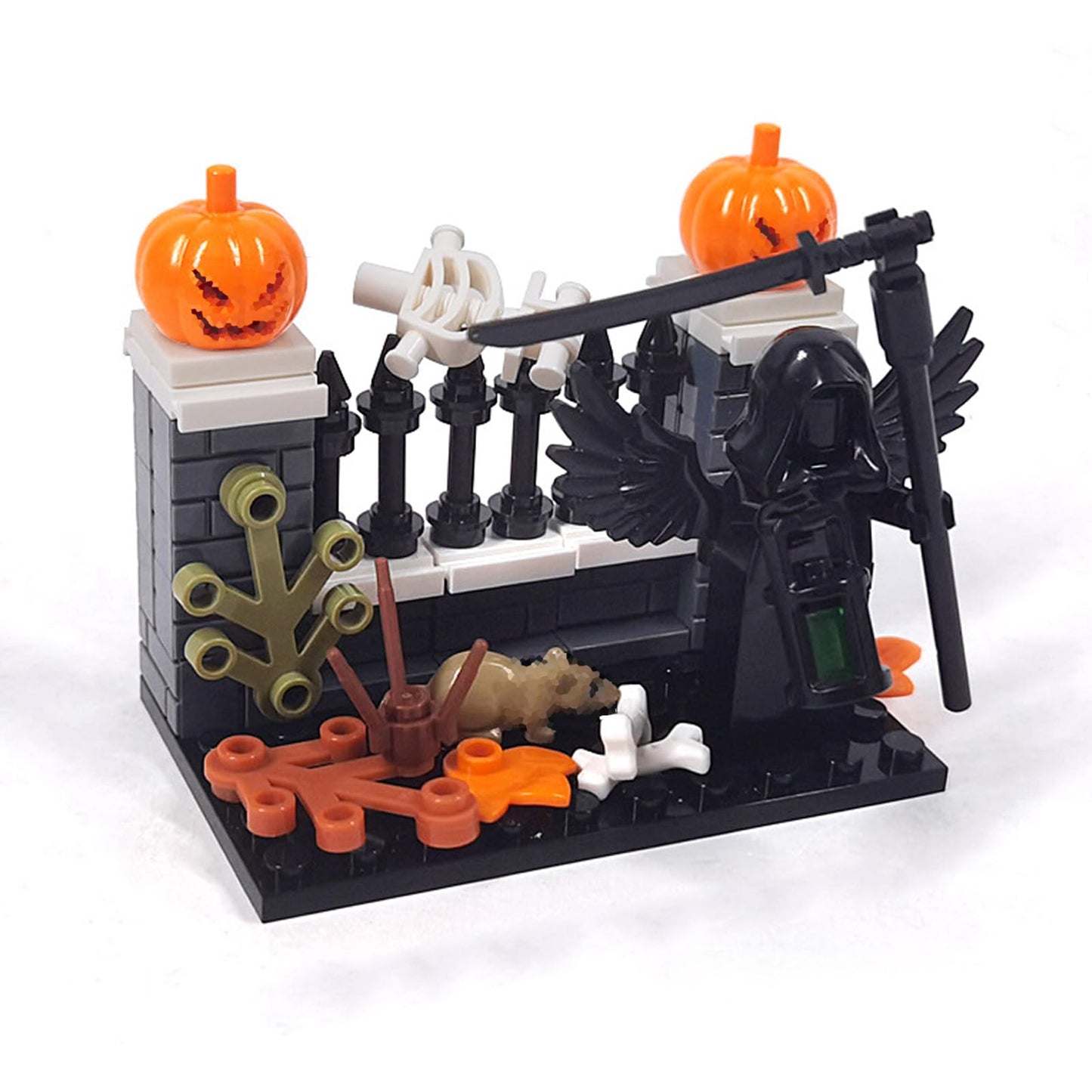 ILIEMOC Halloween Graveyard Building Blocks Set(258 PCS, 3 Set)– Haunted House DIY Bricks Kit Compatible with Lego 853792 Accessory, Spooky Zombies Theme, Gift or Souvenir for Kids Ages 6+