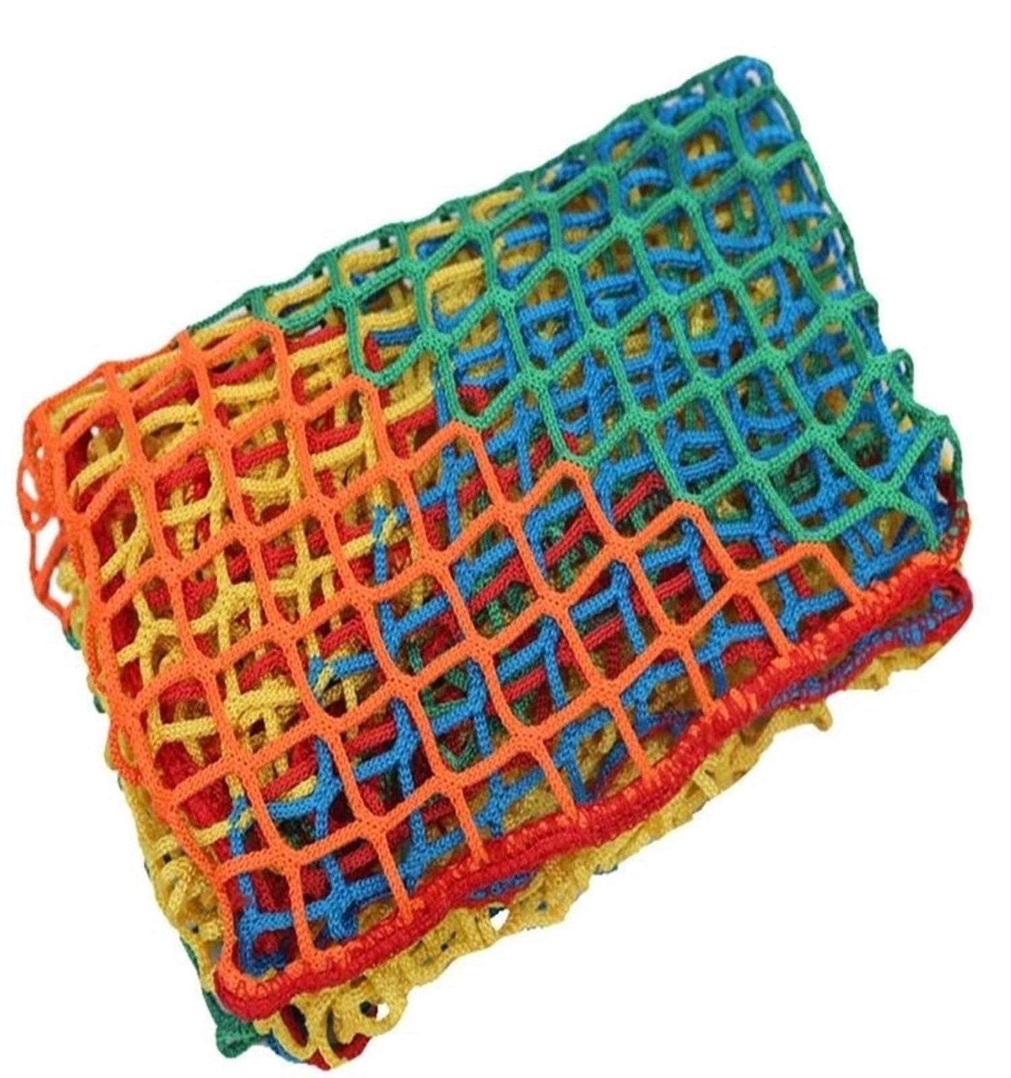 Climbing Cargo Net for Kids Outdoor Balcony Safety Rope Netting Playground Stairway Railing Children Pets Toys Knotless Sports Netting Colorful Stair Home School Play Fence Protection Net3.3X16FT