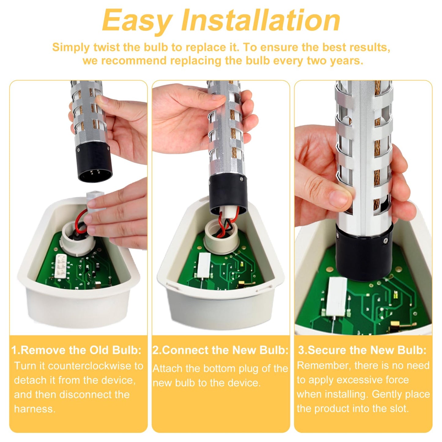 Upgrade Air Purifier Replacement Bulb - Compatible with Latest Model RGF REME Halo PHIC-RH 9"| Easy to Install
