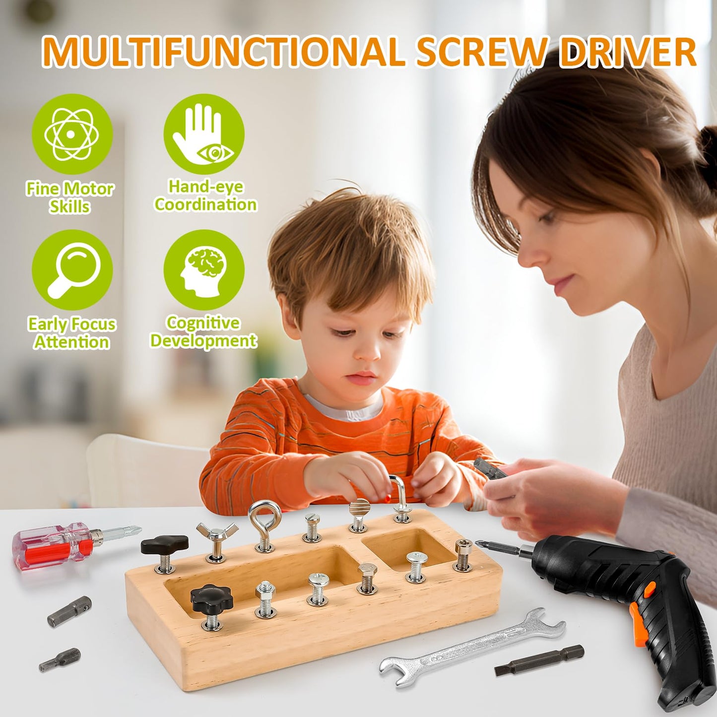 SANANTMontessoriScrewdriverBoardSet