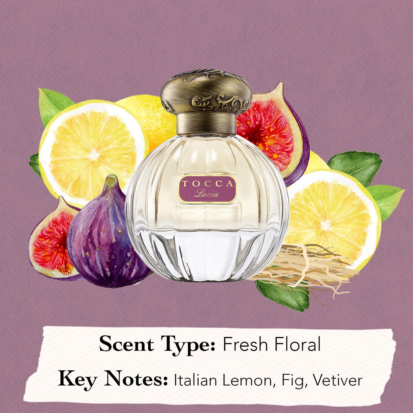 Tocca Lucia Women's Perfume, 1.7 oz. (50 ml) - Fresh Floral Fragrance Featuring Italian Lemon, Fig and Vetiver