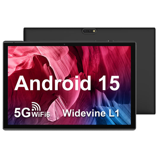 10 inch Tablet Android 15 Tablet PC, 10.1" Android Tablets DDR4 8GB RAM(5GB Expand) 32GB ROM 2MP+8MP Dual Camera 5G WiFi-6 BT Support 1TB Expand 10 IN IPS 6000mAh Battery Powerful Performance Tablets