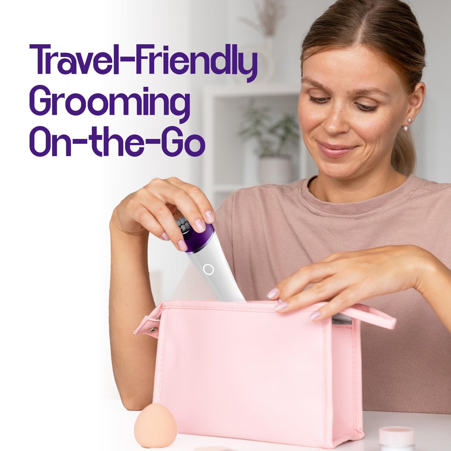 PURSONIC 6-in-1 Smooth Glide Epilator - All-in-One Hair Removal, Exfoliation, and Massage Set for Women