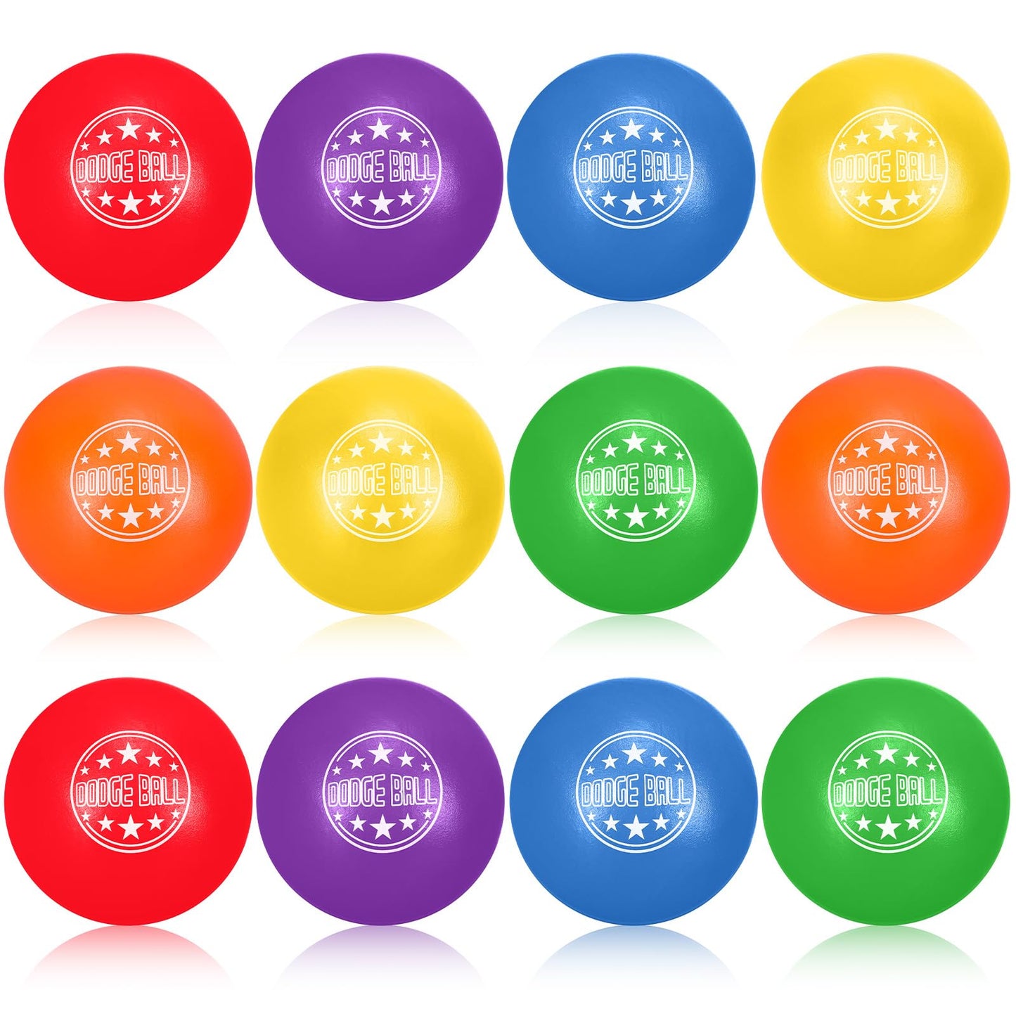 Jerify 12 Pcs Foam Dodgeball Set 6 Inch Soft Skin Foam Playground Dodgeballs Bulk, Low Density for Non Sting Dodgeball Sports Equipment for Kids and Adults