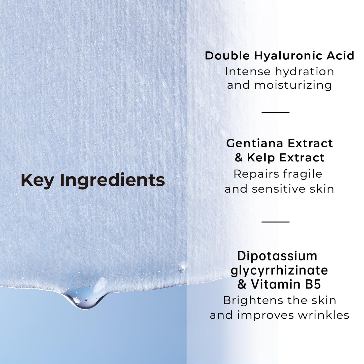 +WIS+ Hyaluronic Acid Face Mask 24 EA with Hyaluronic Acid Serum and Vitamin B5, Hydrating Facial Mask for Dry Skin, Anti-Aging Mask to Plump and Repair Dehydrated Skin, Safe on Sensitive Skin