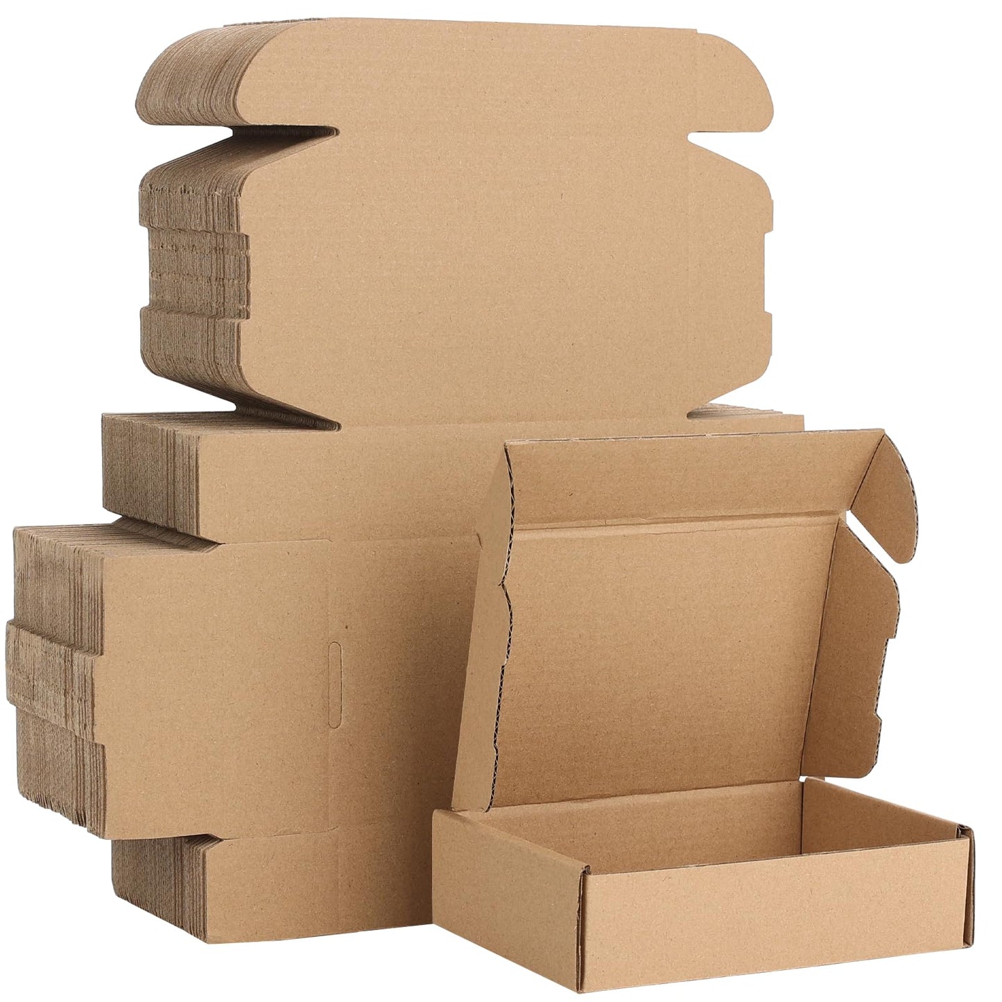 100 Pcs 6 X 4 X 1.6 Inch Shipping Boxes Corrugated Cardboard Boxes Mailing Packaging Boxes for Packing Moving Storage Small Items Small Shipping Mailer Box
