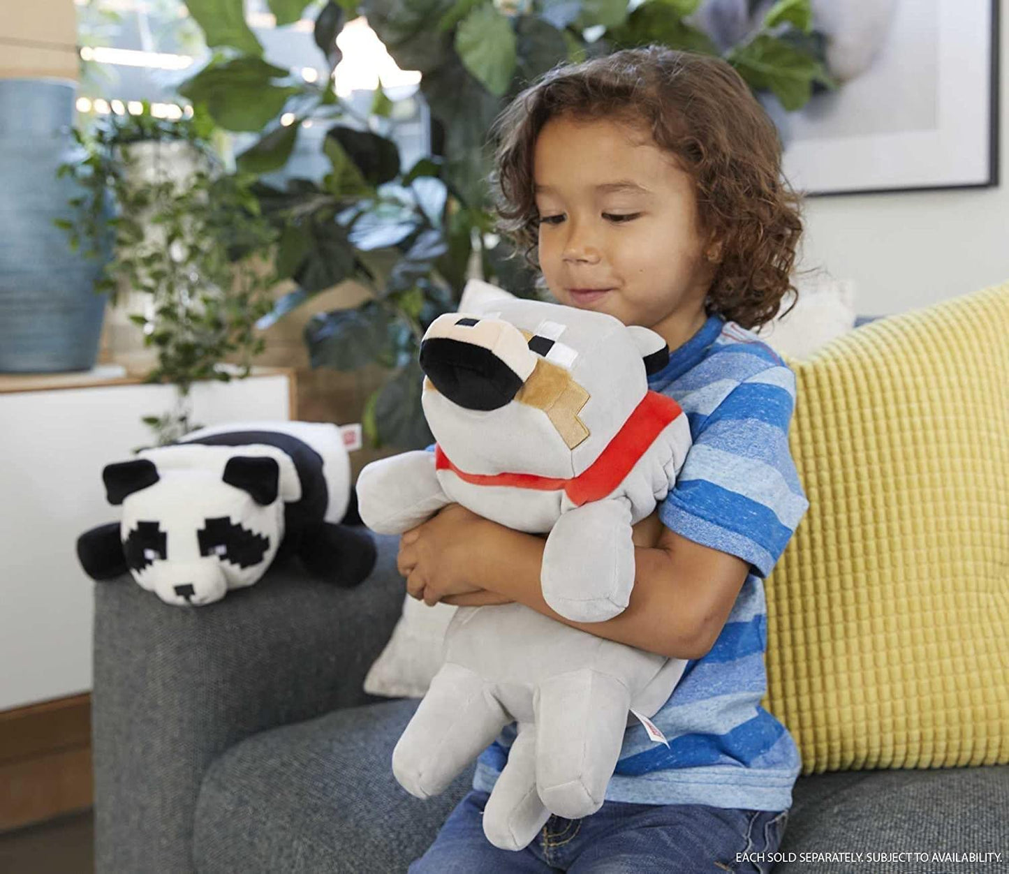 Minecraft Plush Wolf 12-inch Stuffed Animal Figure, Floppy Soft Doll Inspired by Video Game Character, Collectible Toy