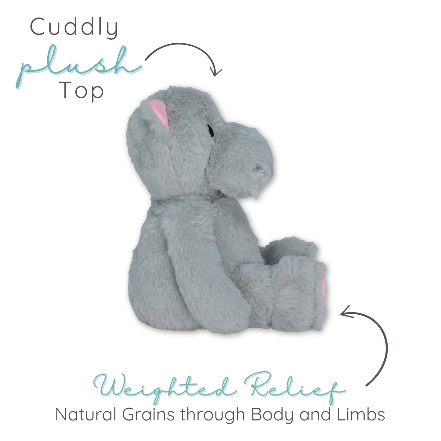 1i4 Group Warm Pals - Hippo - Cozy Lavender Scented Plush Toys - Stuffed Animal - Coolable Bedtime Comfort Plushie