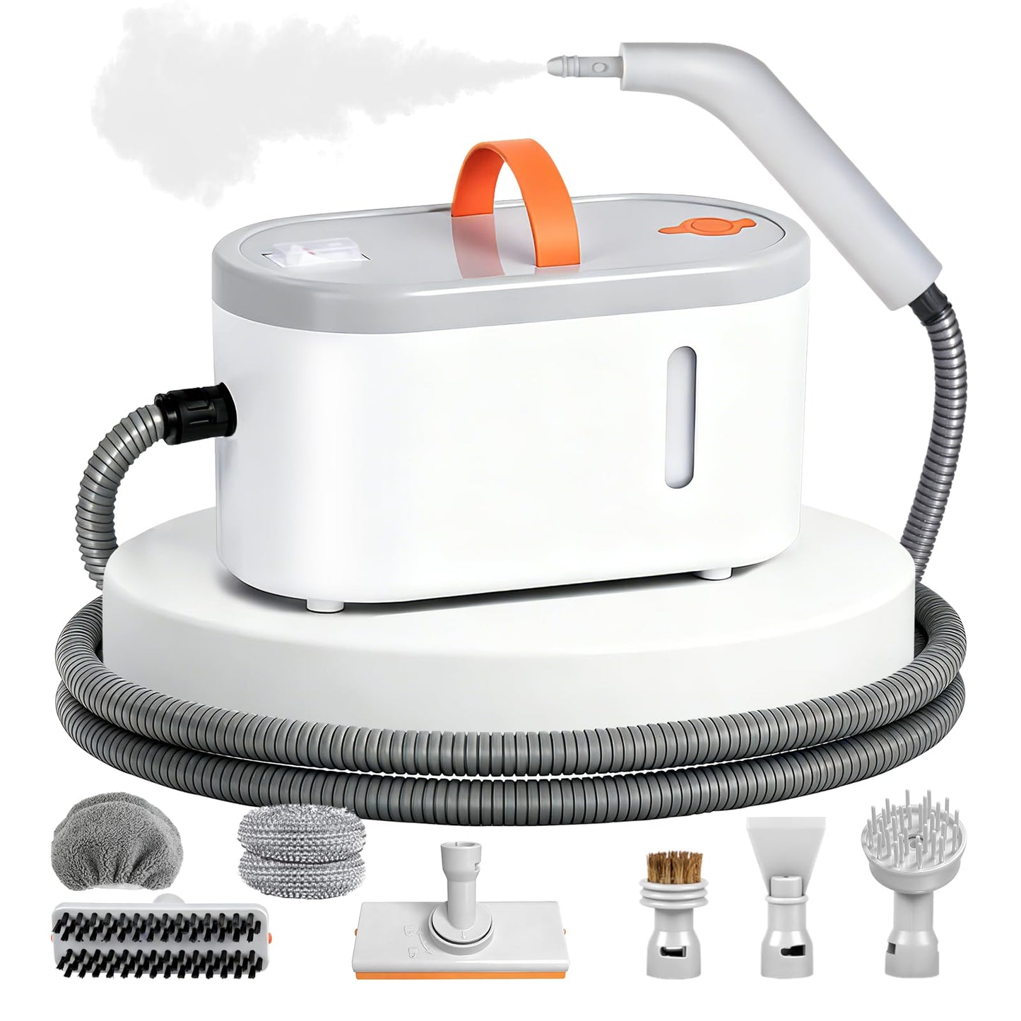 Steam Cleaner for Home - Portable Handheld Steamer for Cleaning With 15s Heat-UP, 0.78 Quarts Tank,9 Accessories - Clean Grease,Automotive wheels and interior trim,Grout, Tile, Floor, Couch, Carpets