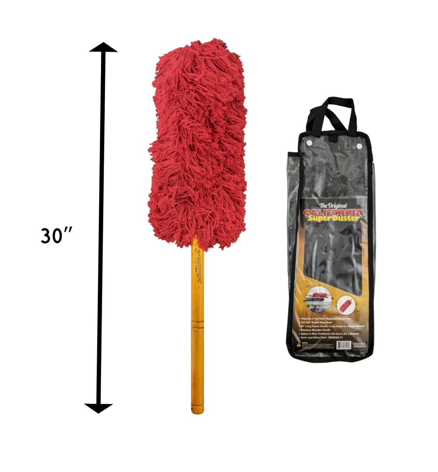 California Car Duster Super Duster, Red X-Large Truck and SUV Duster with Wood Handle 73668