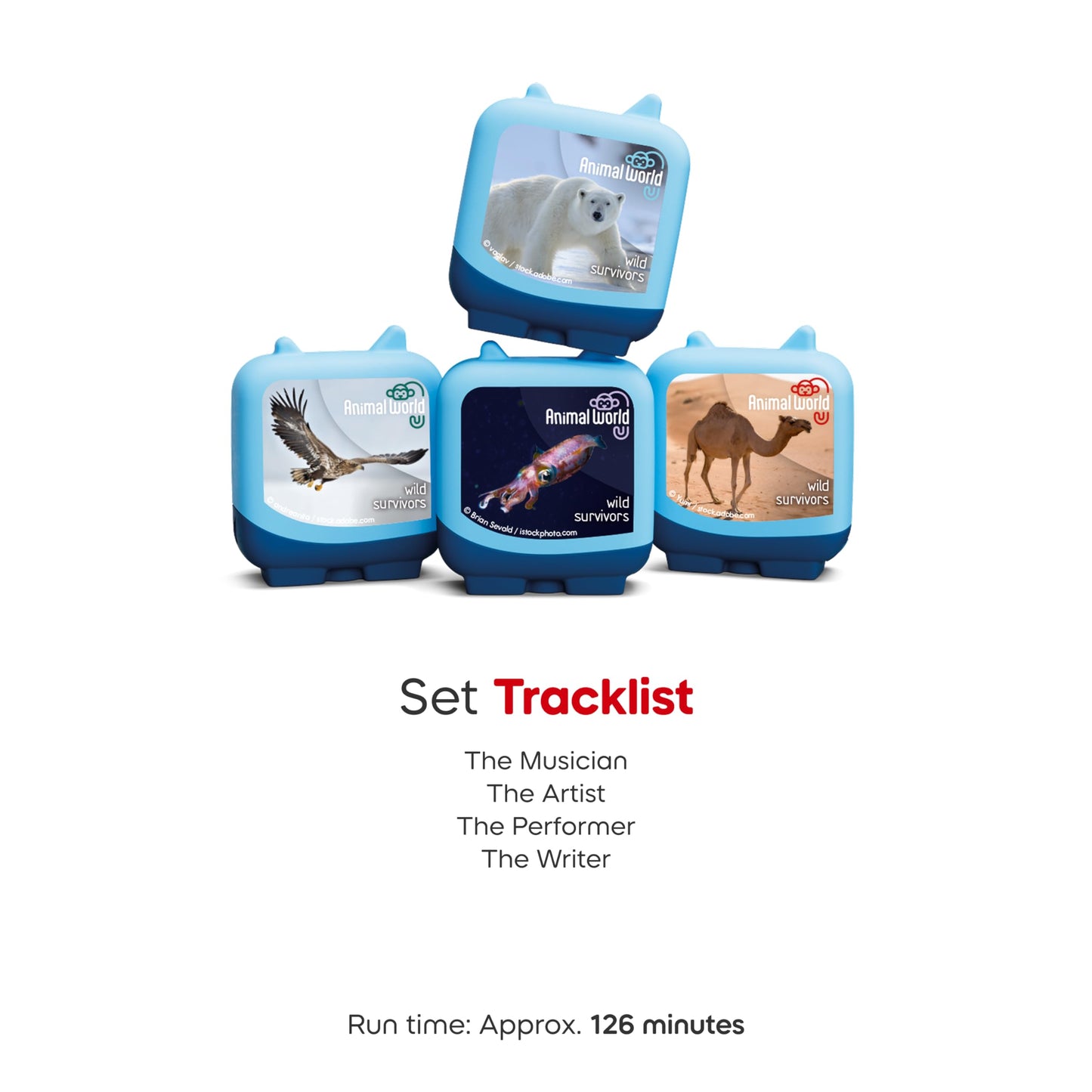 Tonies Animal World: Wild Survivors Pocket Set - 4 Pack