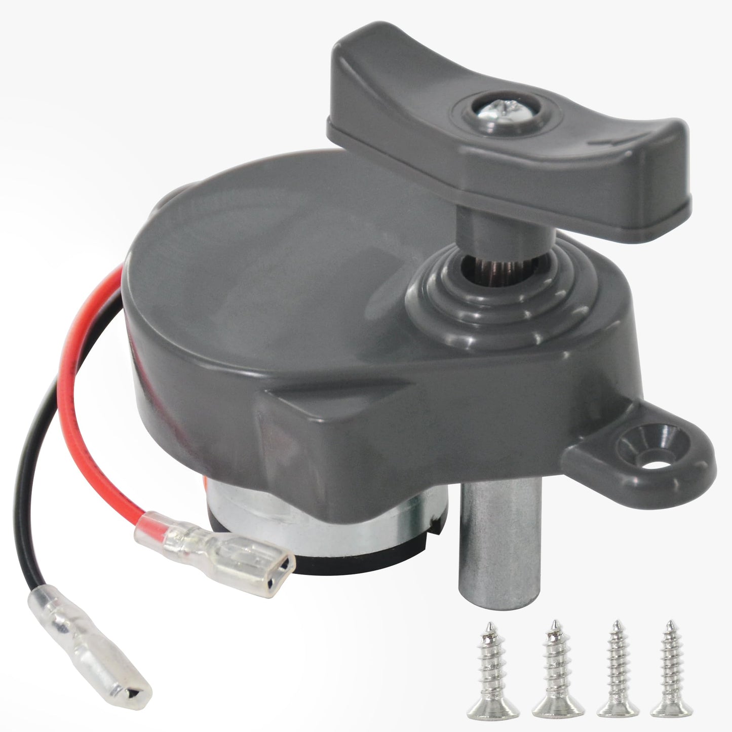 ZNTVW RV Fan Vent K6010-81 17 RPM Lift Motor B Series Roof Vents with Powered Lifts - Gray Cap