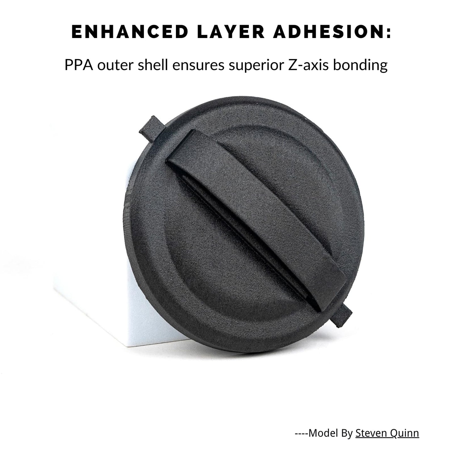 Siraya Tech Fibreheart PPA-CF Core Black 3D Printer Filament - PPA Nylon with 25% Core-Concentrated Carbon Fiber, Ultra-Strong, Heat-Resistant, Low Warpage for Automotive & Industrial Parts (1kg)