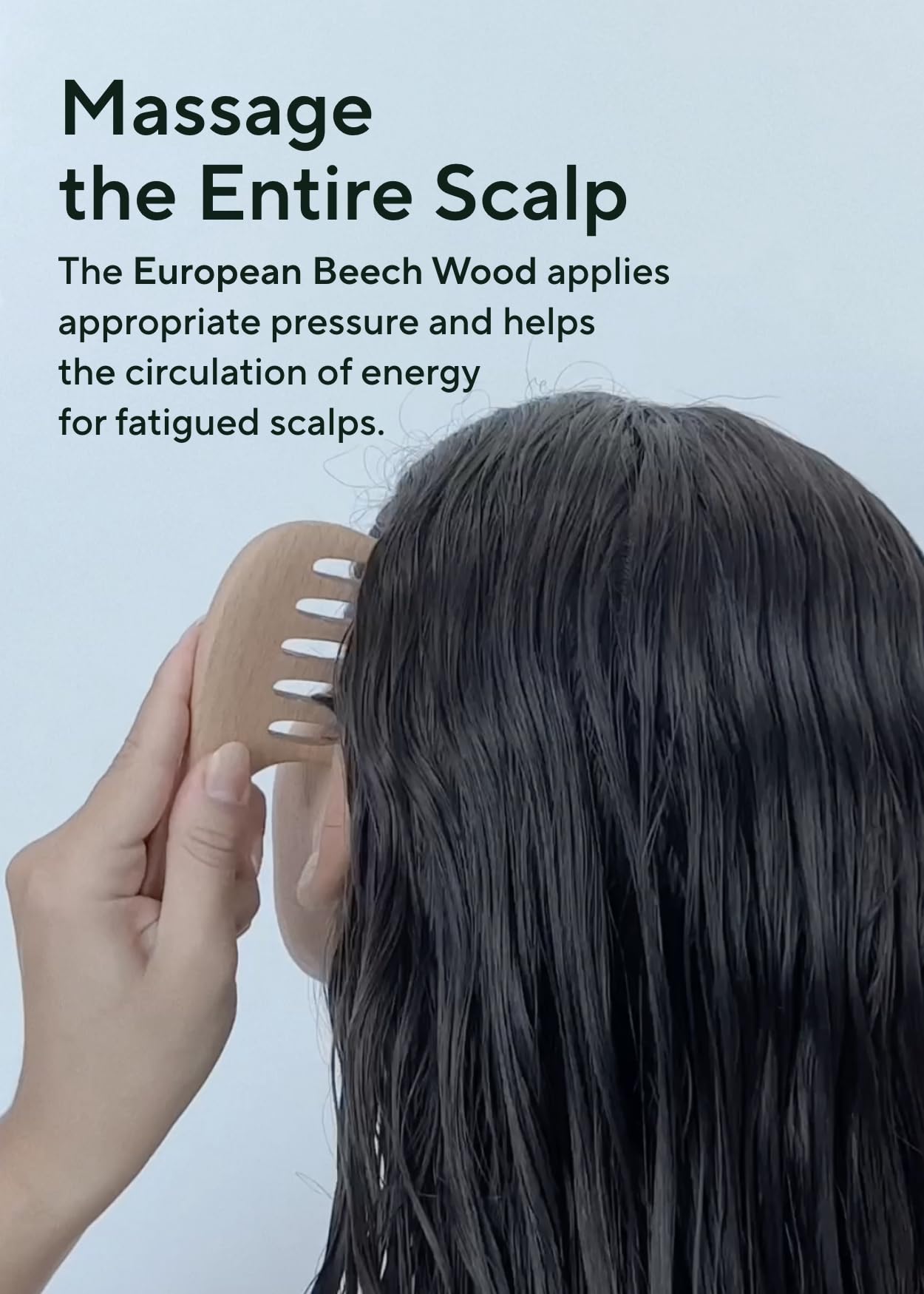 AROMATICA Rosemary Root Enhancer & Wooden Scalp Massager Set - Hair Scalp Massager with Rosemary Water Scalp Serum for Hair Growth, hair care for women