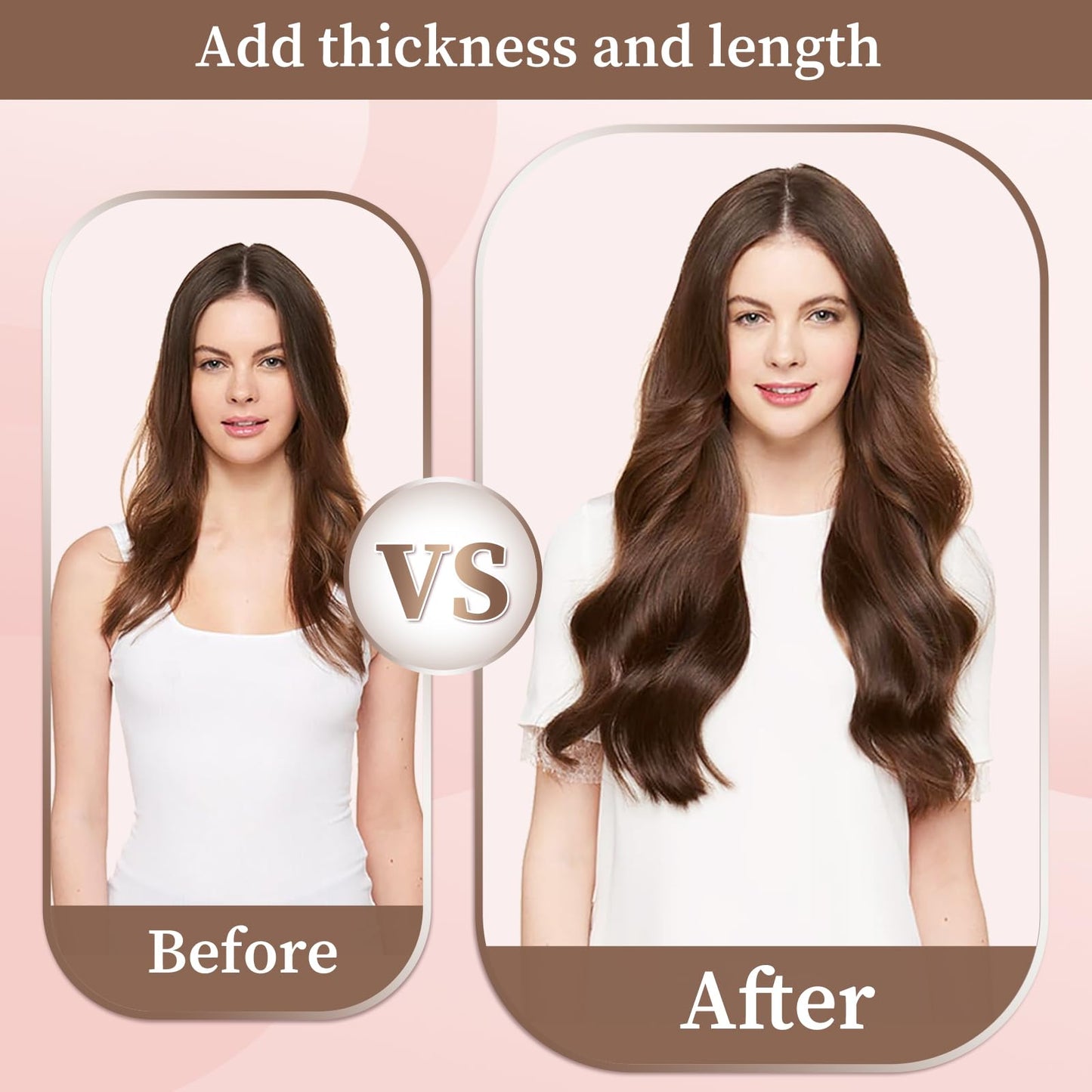 DNE Tape in Hair Extensions Real Human Hair 18 inches 20Pcs/50g/Pack Seamless #4 Medium Brown Dark Color Straight Invisible Double Sided Tape in Hair Extensions for Women/Girls Can Be Curled and Dyed