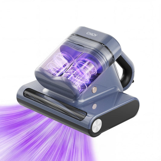 Candy Mattress Vacuum Cleaner, 16Kpa Bed Vacuum Cleaner with UV-C Light, 140°F Heat, 4 Level HEPA Filter & Ultrasonic, Versatile Handheld Vacuums for Bed, Sofa, Couch, Crib(Corded, 650W)