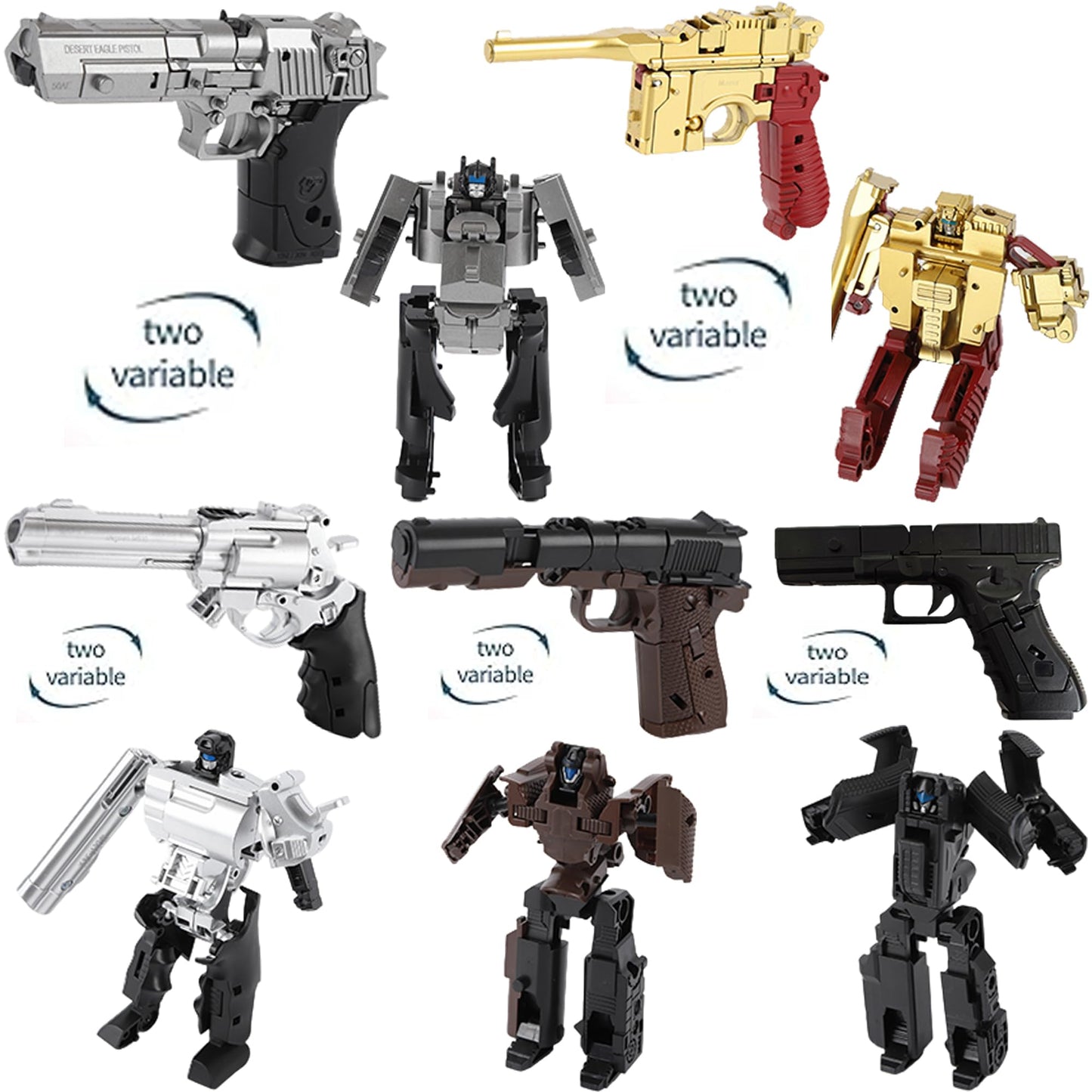 YEIBOBO ! mini Transforming Toys 5-in-1 Robot for Boys 4-12 Age