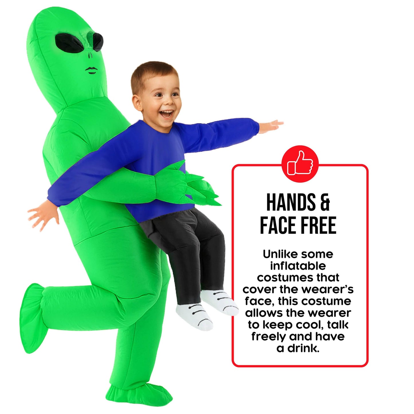 Morph Alien Costume Kids (4-6yrs), Alien Inflatable Costumes for Boys, Boys Halloween Costume, Halloween Costumes for Kids