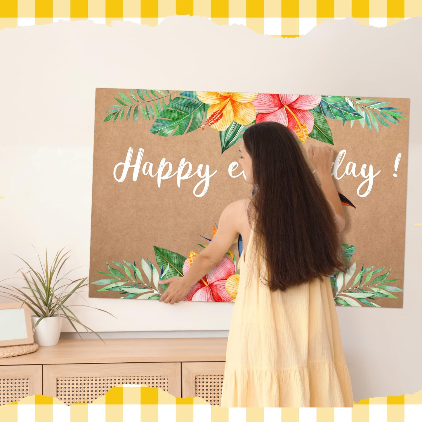 HunnmingRe 3 Pcs 3 x 4 Feet DIY Large Blank Brown Paper Banner 2026 Back to School Decoration Kraft Paint Paper for Classroom Display Wall Signs Birthday Wedding Summer Party Decor