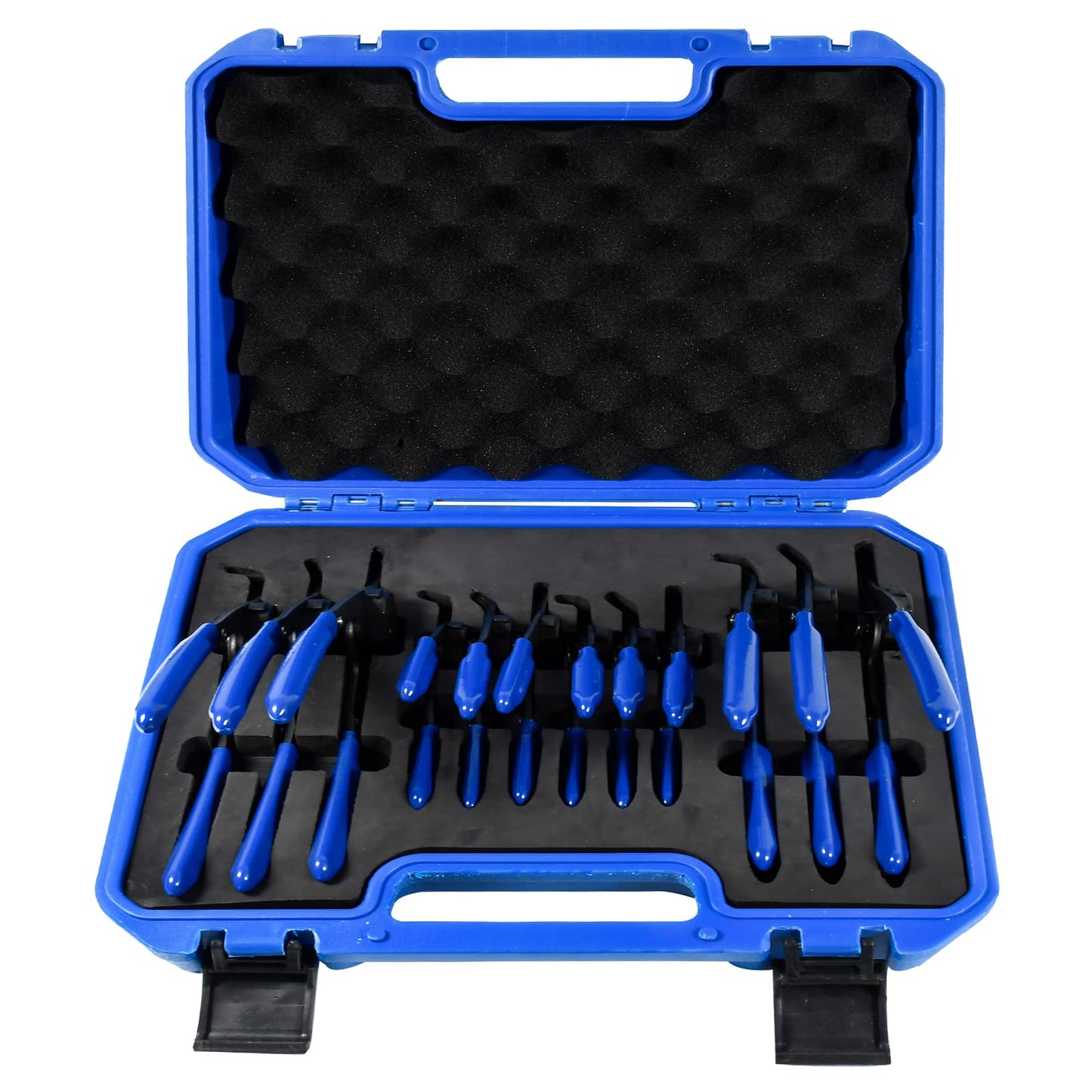 PESIKO 12-Piece Snap Ring Pliers Set Heavy Duty, Internal External Convertible Fixed Tip Snap Ring Pliers 0.038in 0.047in 0.070in 0.090in