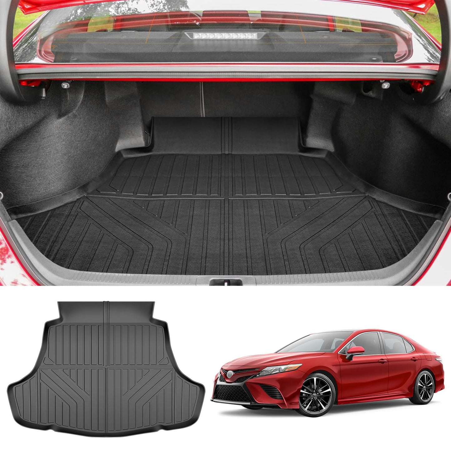 JTYZSM Trunk Mat for 2018-2025 Toyota Camry & 2019-2022 Toyota Avalon Rear Cargo Mat All Weather Protector Trunk Liner for 18-25 Camry Hybrid/L/LE/SE/TRD/XLE/XSE &19-22 Avalon Accessories